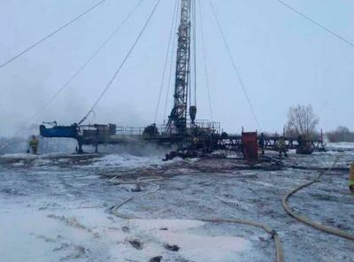 В окрестностях Самары из-за пожара на нефтяной скважине пострадали четверо рабочих