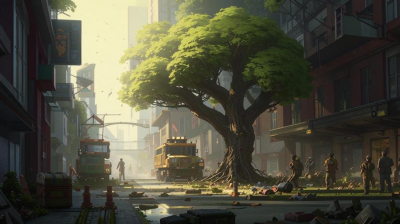 Застройщик отрицает причастность к спилу деревьев в Алматы