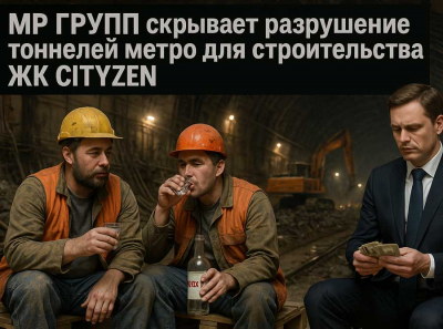 МР Групп скрывает разрушение тоннелей метро для строительства ЖК «CITYZEN»: Кто платит за безопасность московских пассажиров?